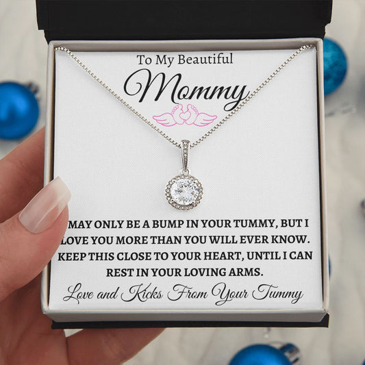 New mommy hope necklace( pink)